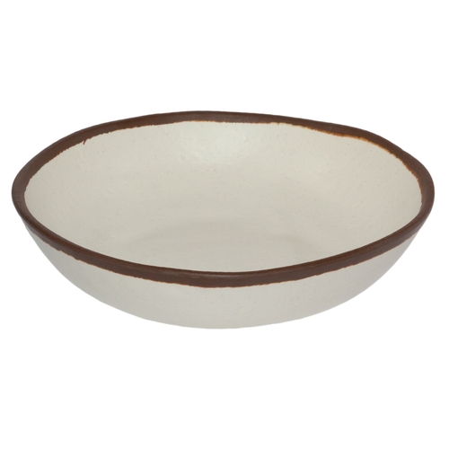 GET B-310-CRM Pottery Market Cream Melamine 1.5 qt. Pasta Bowl - 1 Doz