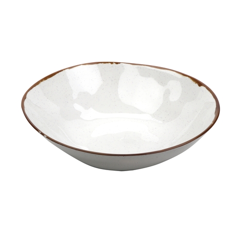 GET B-353-RM Rustic Mill Cream Melamine 11 qt. Irregular Bowl - 3 Each