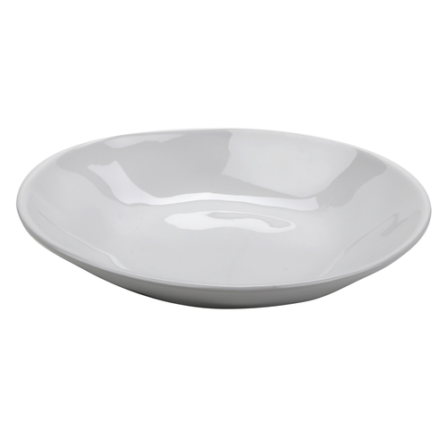 GET B-42-AM-W Arctic Mill White Melamine 1.3 qt. Irregular Bowl - 1 Doz