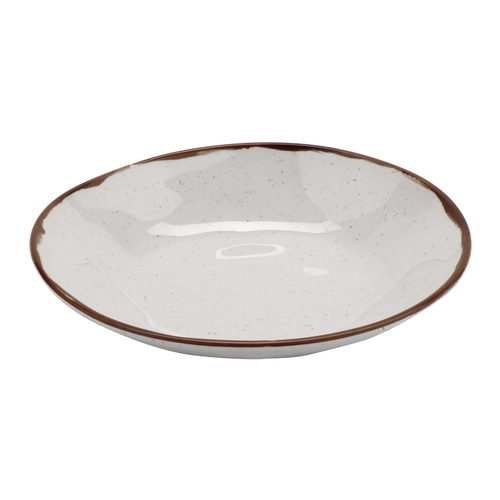 GET B-42-RM Rustic Mill Cream Melamine 1.3 qt. Irregular Bowl - 1 Doz