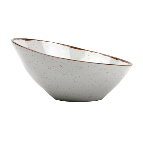 GET B-792-RM Rustic Mill Cream Melamine 24 oz. Irregular Cascading Bowl