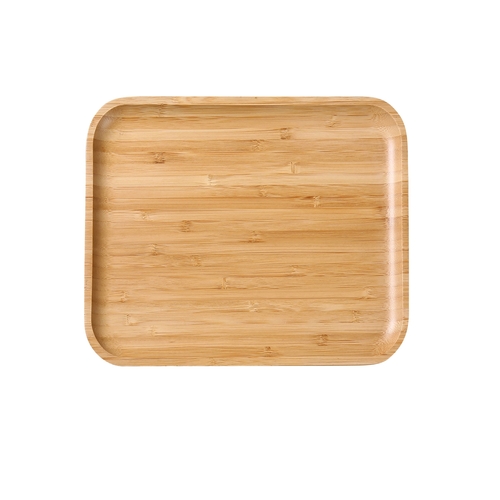 Yanco China BB-112 Bamboo 12" x 9.5" Rectangular Serving Tray - 12 Each