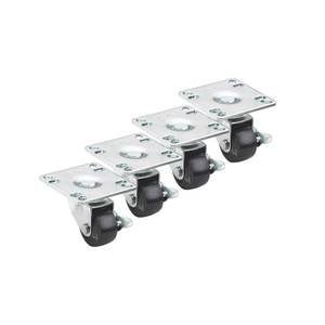Krowne Metal BC-132 2" Ultra Low Profile Casters with Brakes - Set of 4