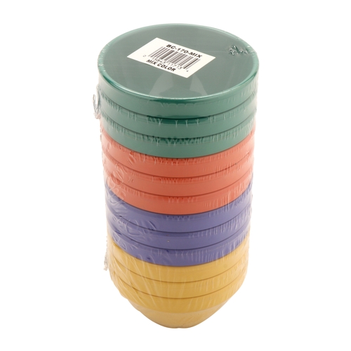 GET BC-170-MIX Diamond Color Mix Melmaine 8 oz. 4.5" dia. Bouillon Cup