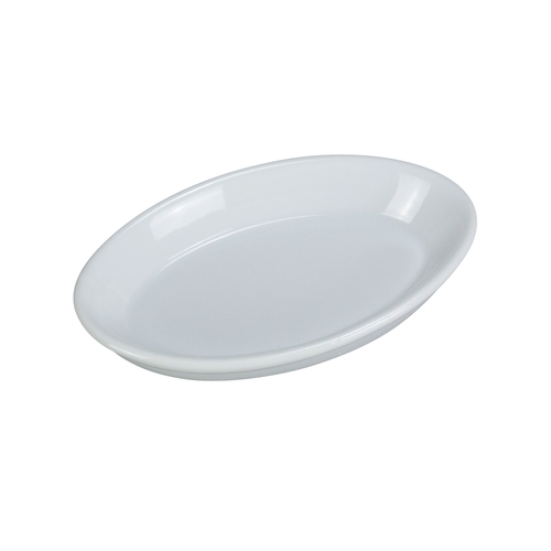 Yanco China BK-002 Accessories White Porcelain 8 oz. Oval Baking Dish - 3 Doz