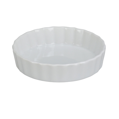 Yanco China BK-605 Accessories White Porcelain 5.5 oz. Fluted Quince Dish-2 Doz