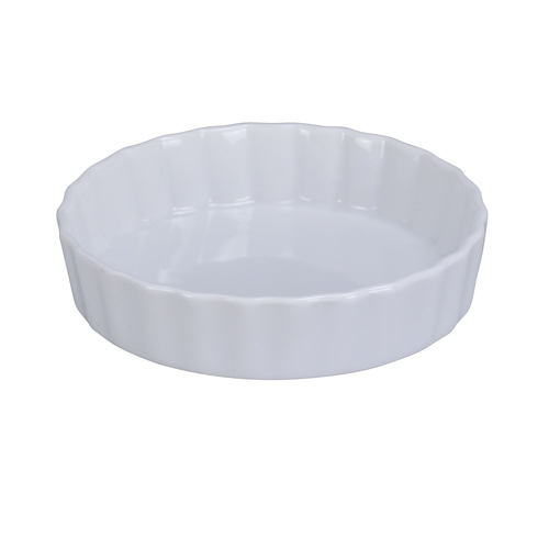 Yanco China BK-607 Accessories White Porcelain 18 oz. Fluted Quince Dish- 2 Doz