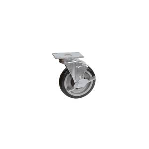 BK Resources 5SBR-UP3-PLY-TLB Plate Caster 5" Diameter with 3-1/2" x 3-1/2" Top Plate