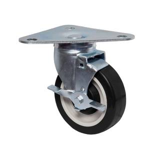 BK Resources 5HBR-TR5-PLY-PS4 Triangle Plate Caster Kit 5" Diameter w/ 5-3/8"x7-1/2" Plate
