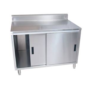 BK Resources CSTR5-2460S 60"W x 24"D Stainless Steel Cabinet Base Work Table