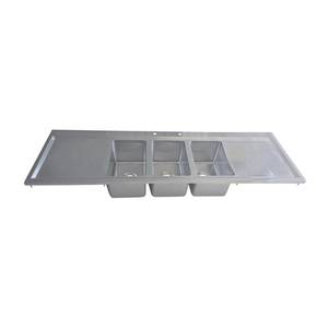 BK Resources BK-DIS-1014-3-18T-PG Three Compartment 70-1/8""x20" Stainless Steel Drop-In Sink