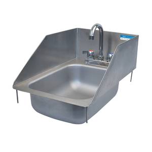 BK Resources BK-DIS-1014-5-SS-P-G One Compartment 12-3/8"x18-1/2" Stainless Steel Drop-In Sink