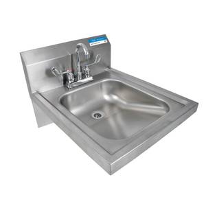 BK Resources BKHS-ADA-D-P-G 14"W ADA Compliant Hand Sink w/ 3-1/2" Gooseneck Spout