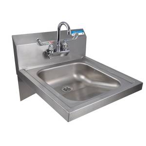 BK Resources BKHS-ADA-S-P-G 14"W ADA Compliant Hand Sink w/ 3-1/2" Gooseneck Spout