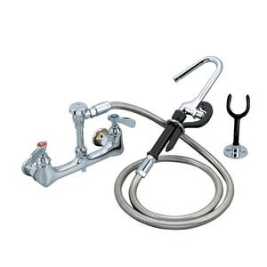 BK Resources BKF-8SMPF-G OptiFlow Pot Filler Assembly w/ 72" Stainless Steel Hose