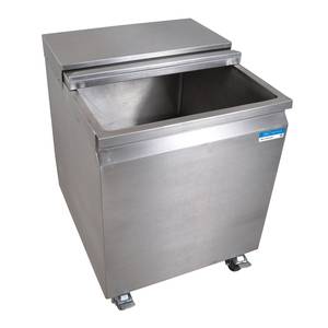 BK Resources BK-MIB-2422 22"W x 24"D x 29"H Insulated Stainless Steel Mobile Ice Bin