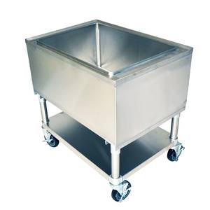 BK Resources MIB-2421 24"W x 21D" x 29"H Insulated Stainless Steel Mobile Ice Bin