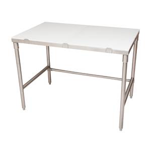 BK Resources PTF-7230 72"W x30"D Stainless Steel Poly Top Work Table