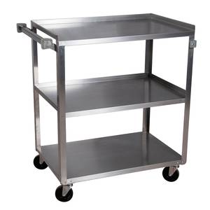 BK Resources BKC-1524S-3S 15-1/2"W x 24"D 3-Tier Stainless Steel Utility Cart