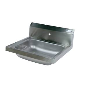 BK Resources BKHS-W-1620-1 20"W Wall Mount Hand Sink without Faucet