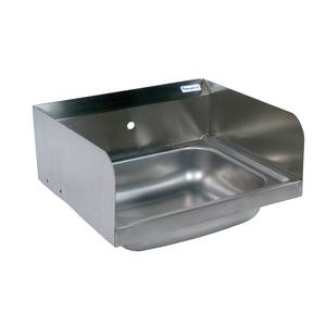 BK Resources BKHS-W-1620-1-SS 20"W Wall Mount Hand Sink without Faucet
