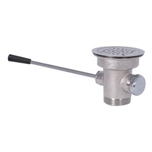BK Resources BK-SLW-3 Brass Straight Lever Waste Drain w/ Overflow Outlet &Cap