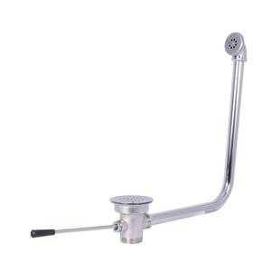BK Resources BK-SLW-2O Straight Lever Waste Drain w/ Overflow Assembly
