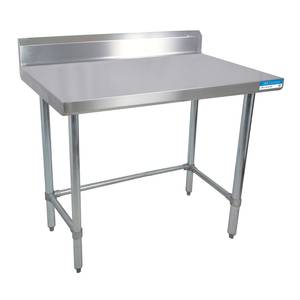 BK Resources CVTR5OB-3630 36"W x 30"D 16 Gauge Stainless Steel Work Table w/ 5" Riser