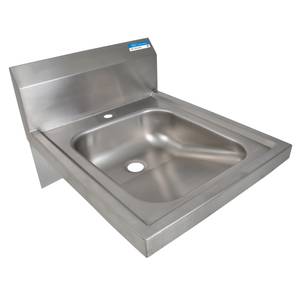 BK Resources BKHS-ADA-D-1 14" x 16" Stainless Steel ADA Wall Mounted Hand Sink