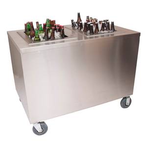 BK Resources PBC-3048 48"W x 30"D Portable Stainless Steel Beverage Center