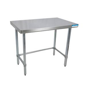 BK Resources CVTOB-2424 24"W x 24"D 16 Gauge Stainless Steel Open Base Work Table
