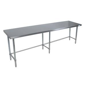 BK Resources CVTOB-9624 96"W x 24"D 16 Gauge Stainless Steel Open Base Work Table
