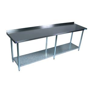 BK Resources QVTR5-9630 96"W x 30"D 14 Gauge Stainless Steel Work Table w/ 5" Riser