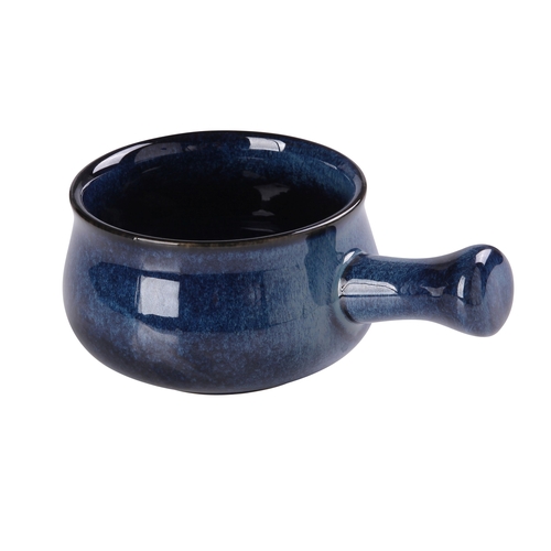 Yanco China BL-4105 Blue Star Glazed Porcelain 22 oz. Deep Skillet Bowl - 2 Doz