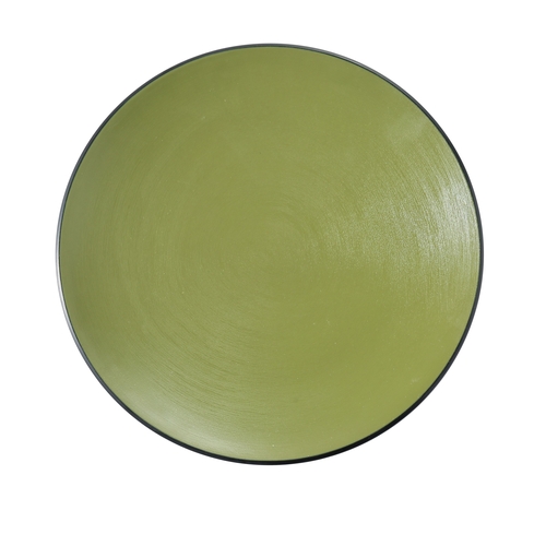 Yanco China BM-110GR Birmingham Green & Gray Melamine 10.25" dia. Plate - 2 Doz