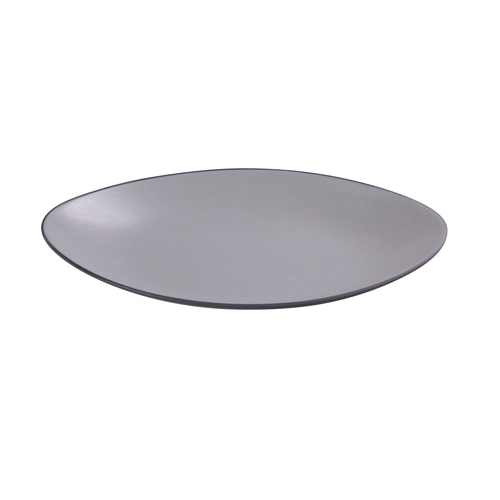 Yanco China BM-213 Birmingham Two-Tone Melamine 13.5" x 8.5" Oval Plate - 1 Doz