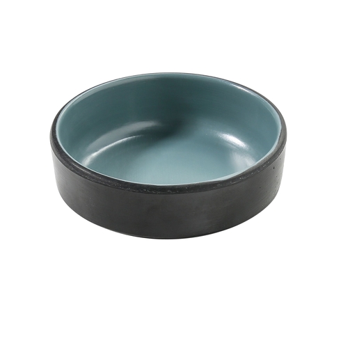 Yanco China BM-4003TL Birmingham Teal & Gray Melamine 2 oz. Sauce Dish - 6 Doz