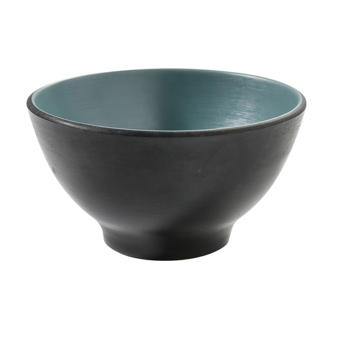 Yanco China BM-404TL Birmingham Teal & Gray Melamine 10 oz. Soup Bowl - 4 Doz