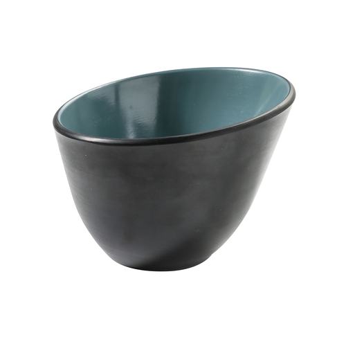 Yanco China BM-705TL Birmingham Teal & Gray Melamine 35 oz. Serving Sheer Bowl