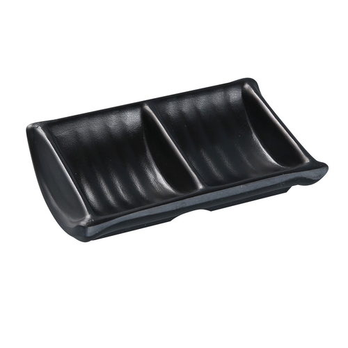 Yanco China BP-4031 Black Pearl Asian Style Melamine 2 oz. Sauce Dish - 6 Doz
