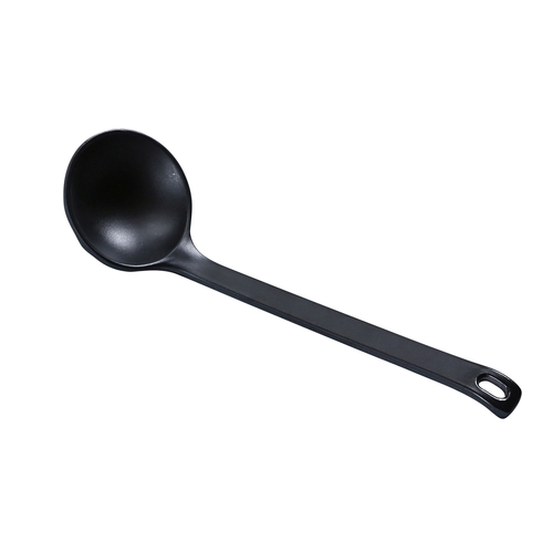 Yanco China BP-7003 Black Pearl Asian Style Melamine 8.75" Wonton Spoon - 6 Doz
