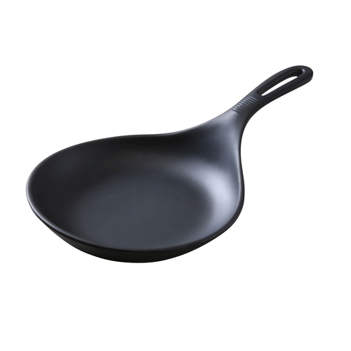 Yanco China BP-7007 Black Pearl Asian Style Melamine 12.5" x 7" Skillet Server