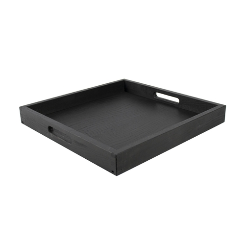Mikasa Hospitality BQ013B Select Concept Black Oak 15.7" x 15.7" Serving Tray - 2 Each