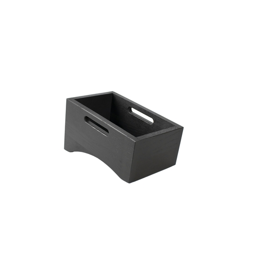 Mikasa Hospitality BQ052B Select Concept Black Oak 10.9" x 6.6" Tilted Cutlery Box