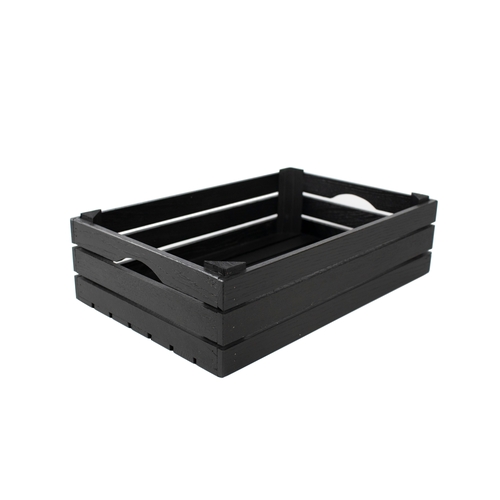 Mikasa Hospitality BQ084B Select Concept Black Oak 16.5" x 10.8" Flatware Holder