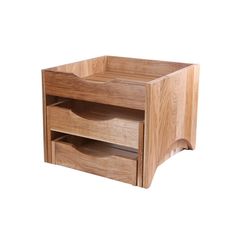 Mikasa Hospitality BQ103L Select Concept Oak 15.5" x 15.5" 3-Tray Display Stand
