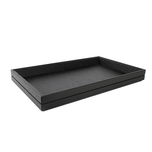 Mikasa Hospitality BQ200B Select Concept Black Oak 20.9" x 12.8" x 2.2"H Cutlery Box