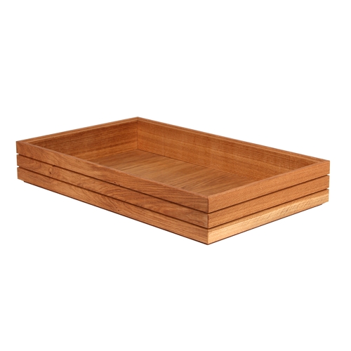 Mikasa Hospitality BQ201L Select Concept Oak 20.9" x 12.8" x 3.3"H Cutlery Box 