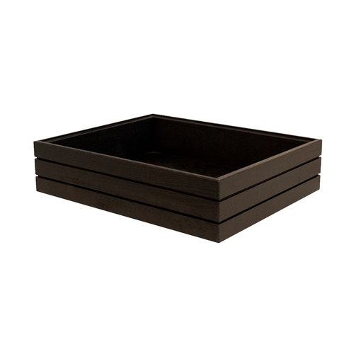 Mikasa Hospitality BQ203B Select Concept Black Oak 12.8" x 10.4" x 3.3"H Cutlery Box