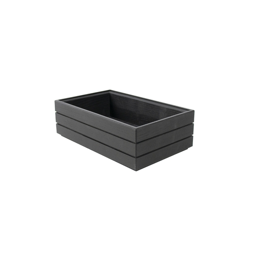 Mikasa Hospitality BQ205B Select Concept Black Oak 10.1" x 6.4" x 3.3"H Cutlery Box